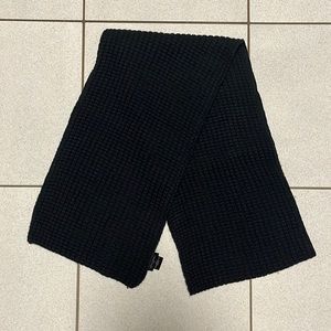 Vintage Sean John Oversized Scarf Black Waffle Pattern EUC